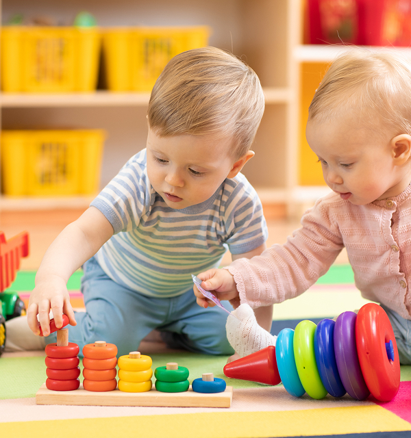 Children playing with toys